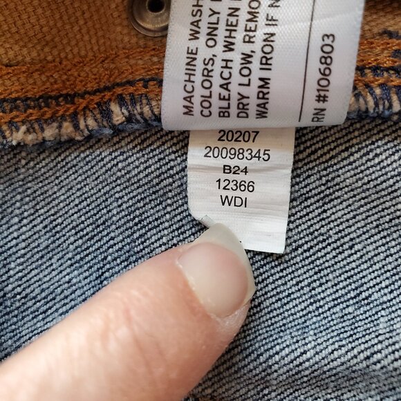 DULUTH SZ 36W D Flex Ballroom Relaxed Fit Roomy Utility Fit Blue Jeans - Picture 14 of 15